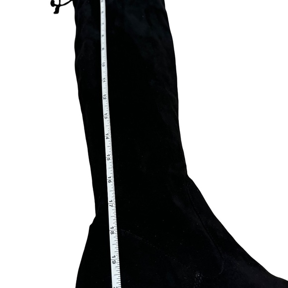 Zara Black Over the Knee Block Heel boots Sz 41 - Picture 7 of 10